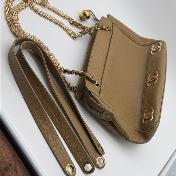 Chanel Triple CC Tote Bag in Caviar Leather - Picture 12 of 16